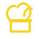 Icono lineal chef